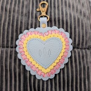 Portland Leather Skyway Blue Leather Bag Charm Flair BNNU